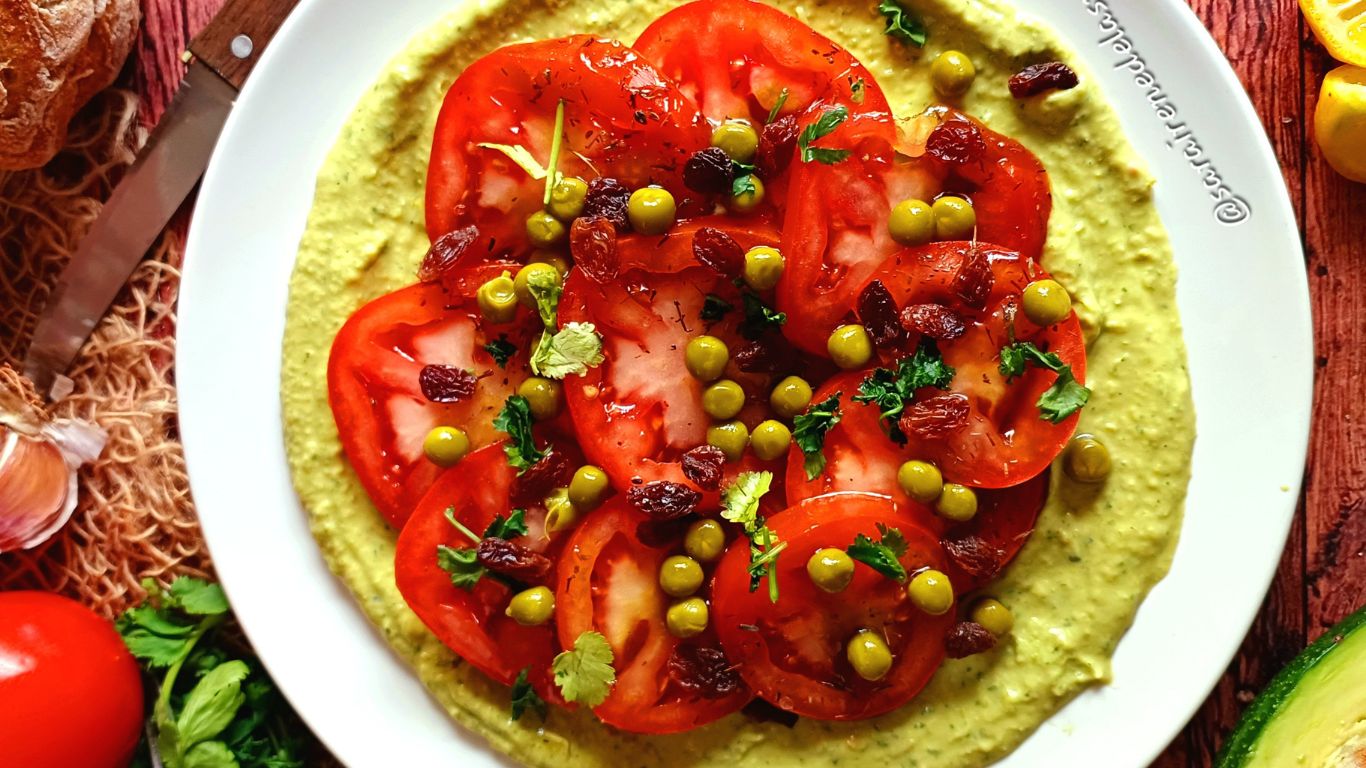 ensalada de tomate pera